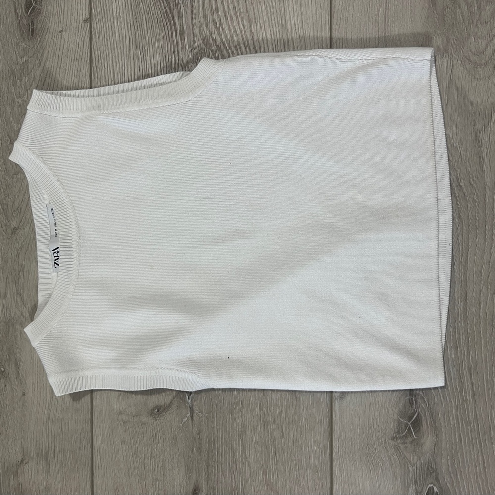 Zara White Tank Top